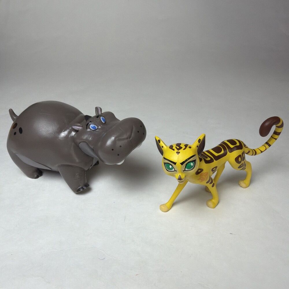 Disney Lion Guard King PVC Figures Beshte Hippo & Fuli Cheetah